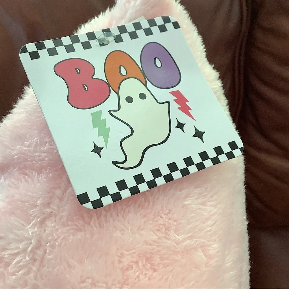 Halloween Pink Pillow Ghosts Bats Spiders Pumpkins New